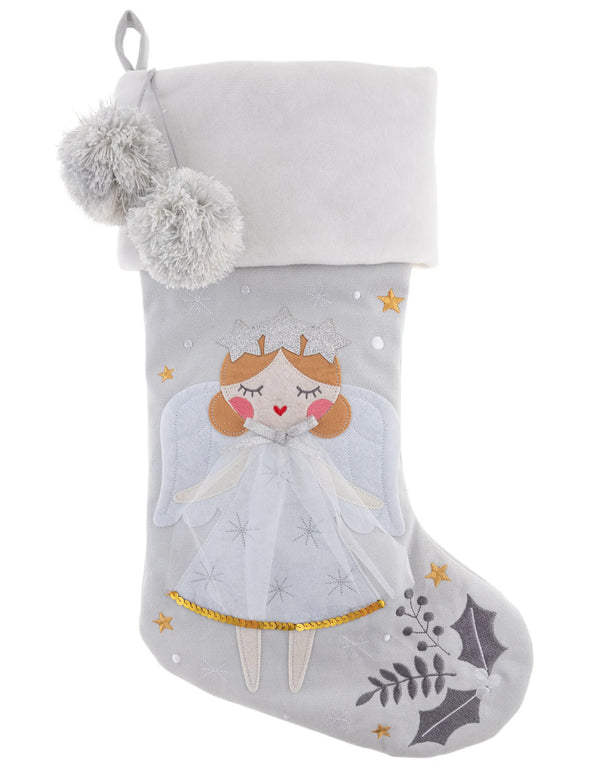 Bas de Noël avec motifs d'ange aux cheveux blonds - Stephen Joseph | Veille sur toi