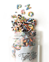 Ensemble de 200 lettres et chiffres magnétiques - Confetti - The Type Set Co.