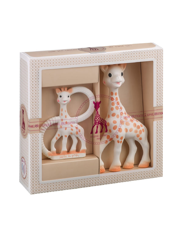 Coffret de naissance - Jouet de dentition Sophie et anneau - Sophie la girafe