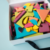 Set of 198 Magnetic Shapes - Rainbow Pop - The Type Set Co.