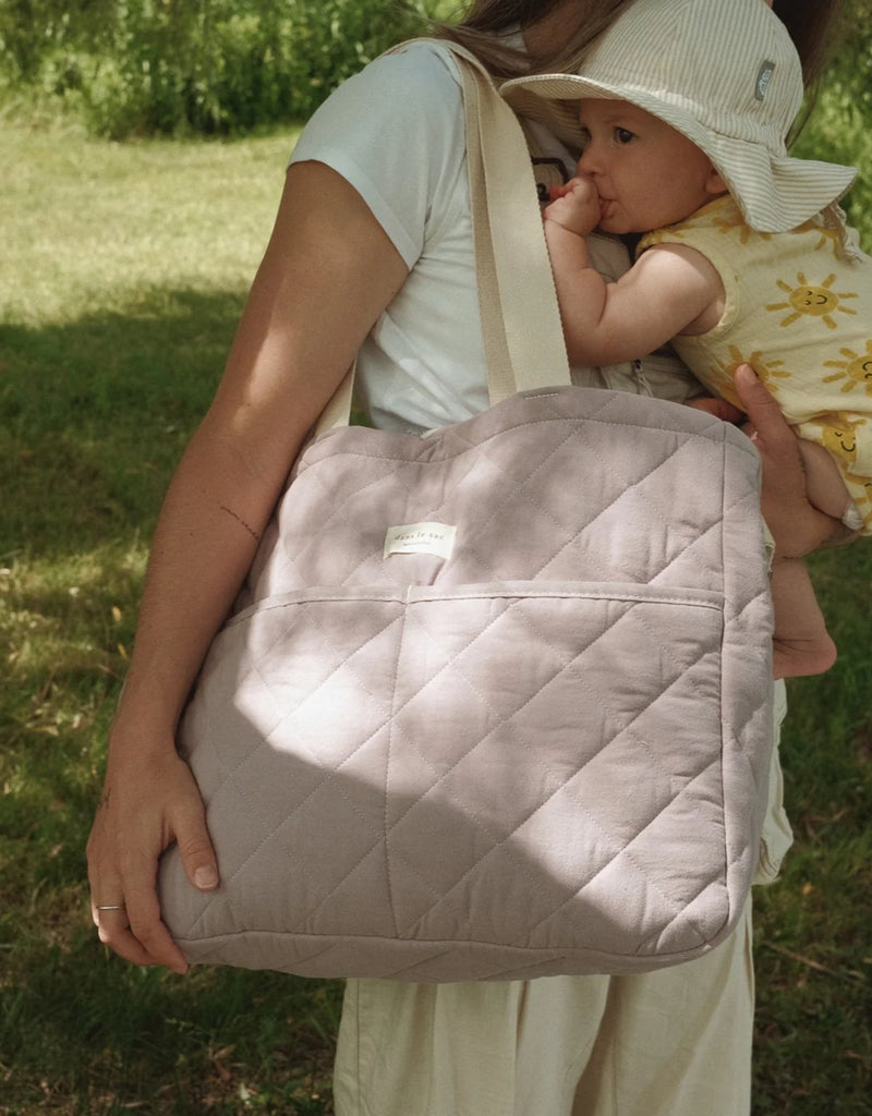 Sac à couche matelassé pour maman - Lilas - Dans le sac | Veille sur toi