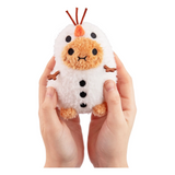 Mini peluche assise - Ricespud costumé en bonhomme de neige - Noodoll