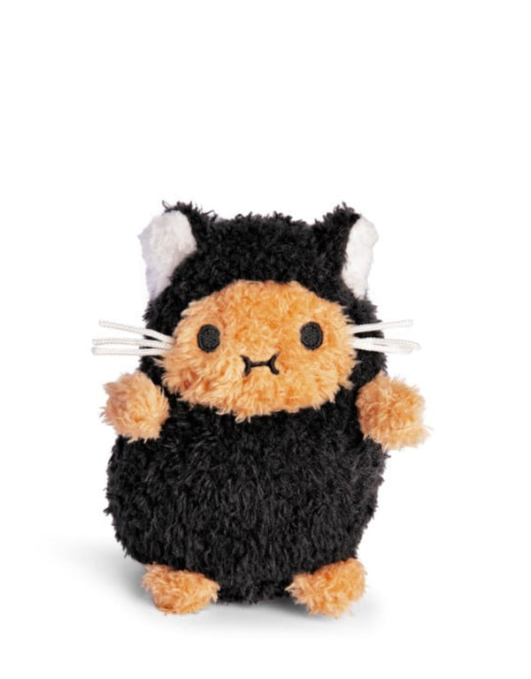 Mini peluche ultra douce et mignonne Ricespud la petite patate avec costume de chat noir - Noodoll | Veille sur toi