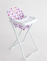 CHaise haute pour poupée - vichy cerise - Tiny Harlow | Veille sur toi