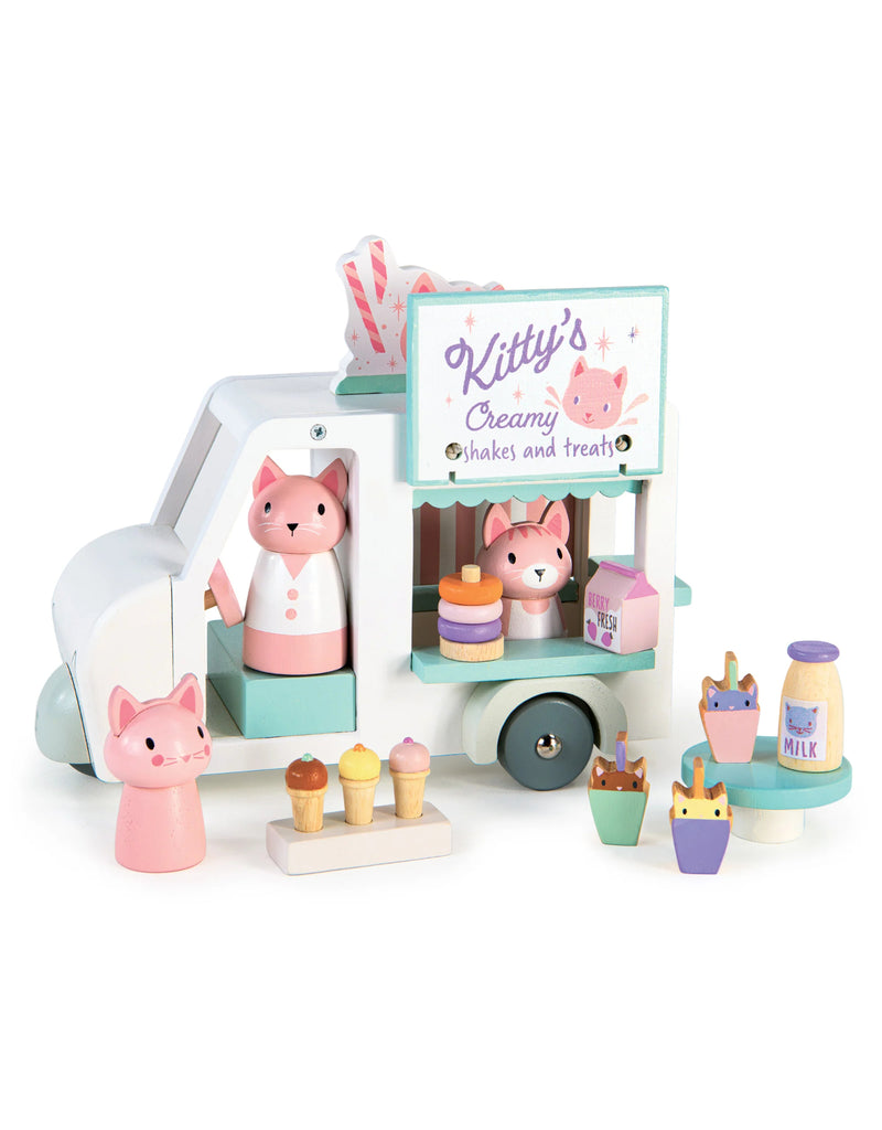 Ensemble camion de friandise Kitty le chat en bois - Tender Leaf | Veille sur toi