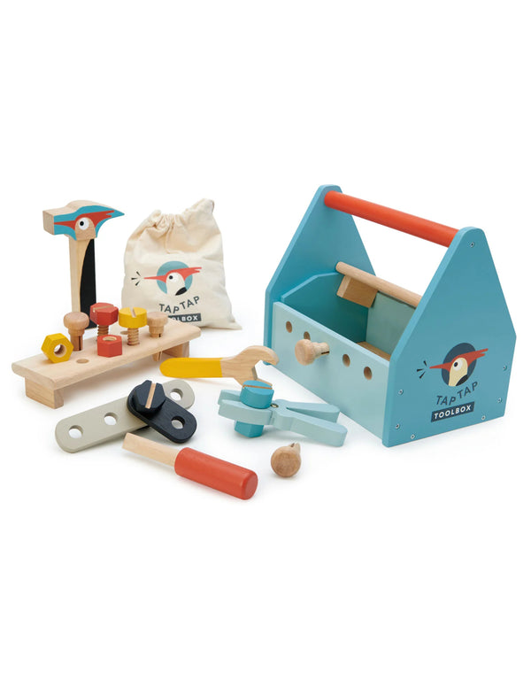 Ensemble de jouet boîte à outils en bois Tap Tap - Tender Leaf | Veille sur toi