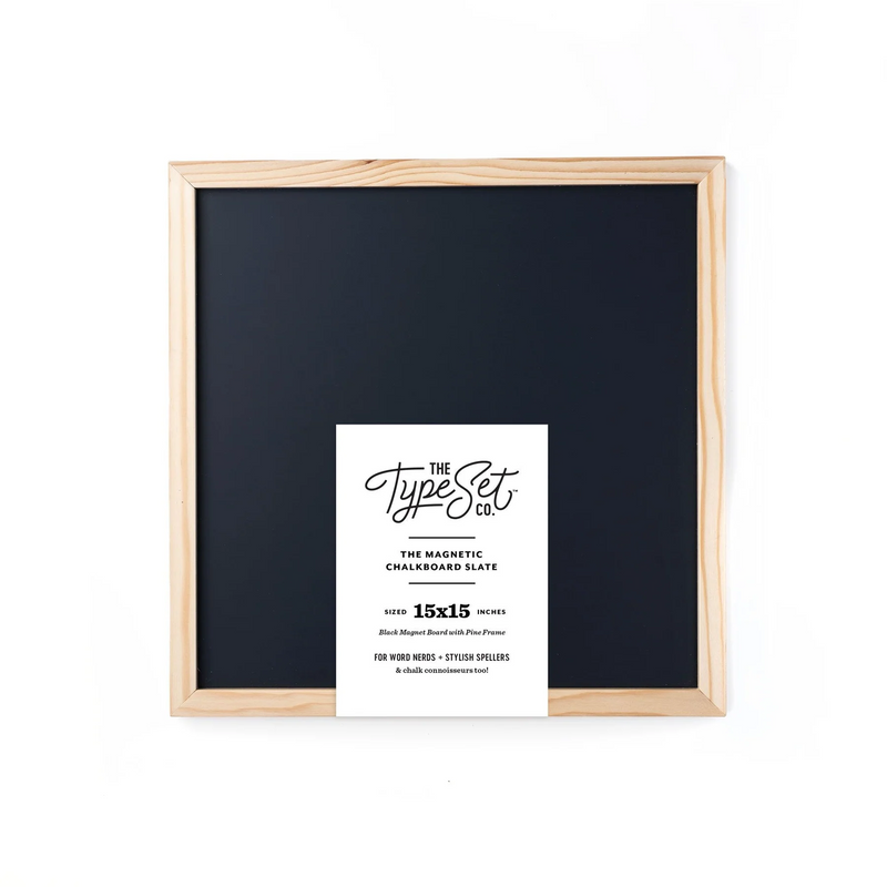 Magnetic Chalk Board - Black - The Type Set Co.