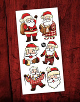 Tatouages temporaires à motif de Père Noël en pyjama - Pico Tatoo | Veille sur toi