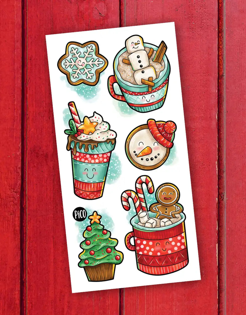 Tatouages temporaires pour enfants - chocolats chauds - Pico Tatoo | Veille sur toi