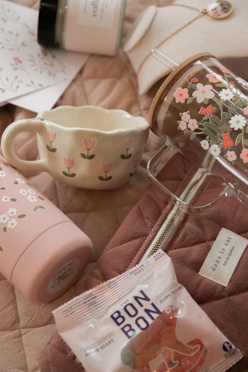 Tasse en céramique - Tulipes roses - Mömy