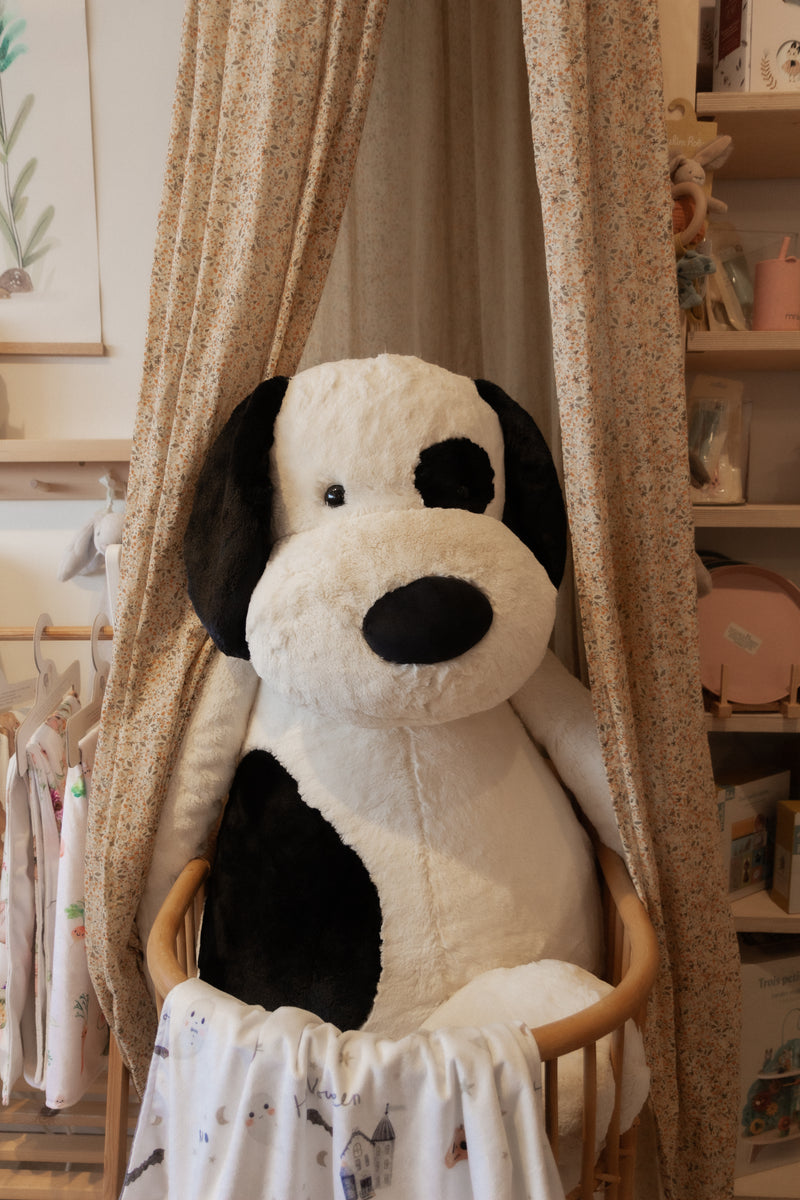 Plush - Bashful Black and Cream Puppy - Gigantic - Jellycat