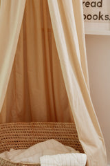 Ciel de lit en coton - Beige - Veille sur toi