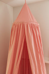 Ciel de lit en coton - Rose antique - Veille sur toi