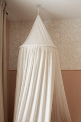 Ciel de lit en voile - Sable doux - Veille sur toi