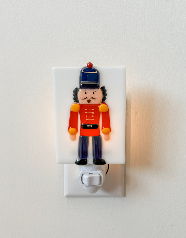 Veilleuse de verre fusionné de Noël pour chambre d'enfant - Veille sur toi