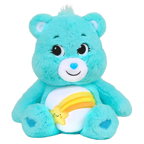 Peluche BISOUNOURS bleu Arc en ciel - Bashfull Heart Bear - Ours au coeur  timide - H 22 cm - CARE BEARS