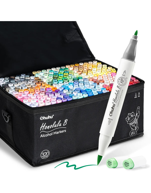 Ensemble de 320 marqueurs à double pointe - Honolulu B - Ohuhu | Veille sur toi