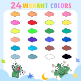 Set of 24 washable acrylic markers with storage bag - Ohuhu