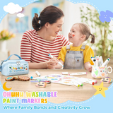 Set of 24 washable acrylic markers with storage bag - Ohuhu