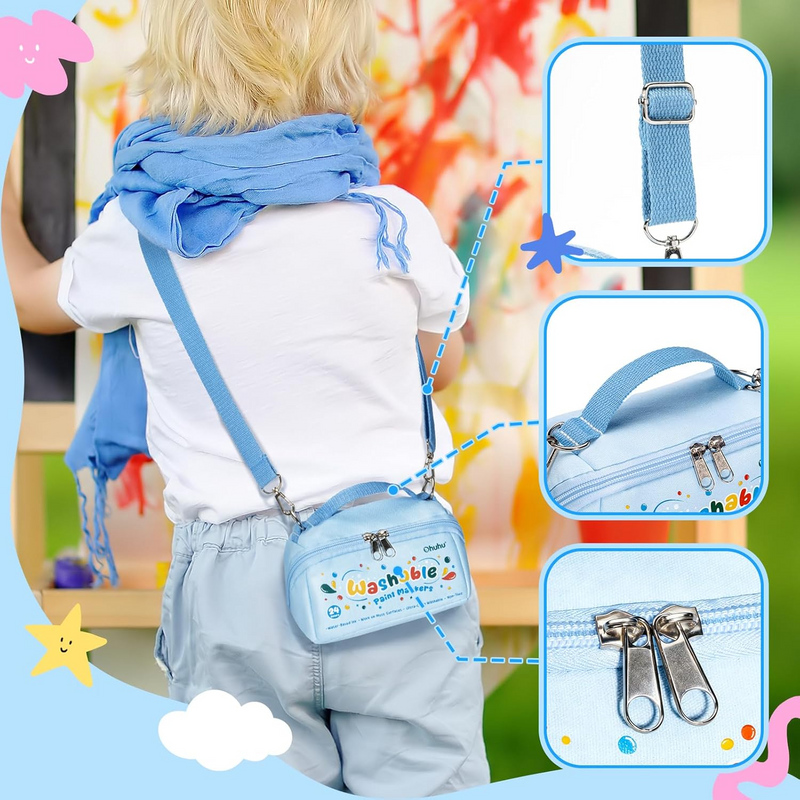 Set of 24 washable acrylic markers with storage bag - Ohuhu