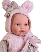 Antonio Juan ANT-11320 Poupée Kika 27 cm - Poupée qui pleure avec une veste à oreilles - Antonio Juan vendu par Veille sur toi
