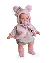 Antonio Juan ANT-11320 Poupée Kika 27 cm - Poupée qui pleure avec une veste à oreilles - Antonio Juan vendu par Veille sur toi