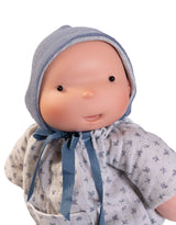 Antonio Juan ANT-86321 Poupée biologique Ariel 26 cm - Motif fleuri bleu avec bonnet - Antonio Juan vendu par Veille sur toi