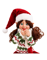 Bajoue ⚜ Lutin D Lutin coquin - Fille avec chandail en tricot - Bajoue vendu par Veille sur toi