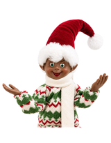 Bajoue ⚜ Lutin E Lutin coquin - Garçon avec chandail en tricot - Bajoue vendu par Veille sur toi
