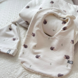 Baluchon ⚜ 5314-t-1897 Bavoir de coton doublé en ratine - Hérisson - Bambino par Baluchon vendu par Veille sur toi