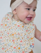 Baluchon ⚜ 53141751 Bavoir de coton doublé en ratine - Les petites fleurs roses - Bambino par Baluchon vendu par Veille sur toi