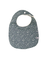 Baluchon ⚜ 53141796 Bavoir de coton doublé en ratine - Sarcelle et petites fleurs - Bambino par Baluchon vendu par Veille sur toi