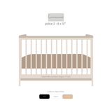 bassinette. sku-45542653395257 NOM EN BOIS PERSONNALISÉ - Lettres attachées POLICE 2 / 6 x 12 pouces / Naturel vendu par Veille sur toi