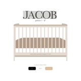 bassinette. sku-51962032980281 NOM EN BOIS PERSONNALISÉ - Banderole POLICE 1 / 8 pouces / Naturel vendu par Veille sur toi