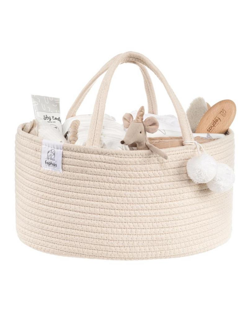 Panier à langer en corde de coton - Beige - Fephas