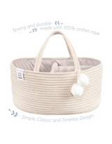 Panier à langer en corde de coton - Beige - Fephas