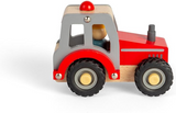 Bigjigs 36023 Mini tracteur rouge en bois - Bigjigs vendu par Veille sur toi