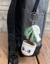 Blushiez BLUSHIEZ-BRE-MonsteraDeliciosaAlboV Breloque de sac - Monstera Deliciosa 'Albo Variegata' - Blushiez vendu par Veille sur toi