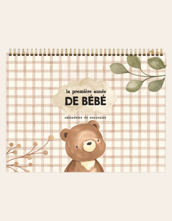 Calendriers de première année de bébé – Petit ourson - Rainbows & Lollipops