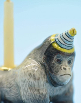 Camp Hollow SURCT0008 Porte-bougie en porcelaine - Cake Topper - Gorille - Camp Hollow vendu par Veille sur toi