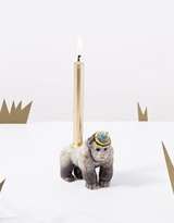 Camp Hollow SURCT0008 Porte-bougie en porcelaine - Cake Topper - Gorille - Camp Hollow vendu par Veille sur toi