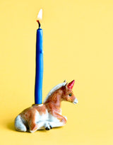 Camp Hollow SURCT00201 Porte-bougie en porcelaine - Cake Topper - Poney - Camp Hollow vendu par Veille sur toi