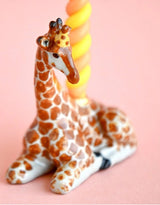 Camp Hollow SURCT0043 Porte-bougie en porcelaine - Cake Topper - Girafe - Camp Hollow vendu par Veille sur toi