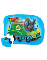 Crocodile Creek 41225 Mini casse-tête - 12 pièces - Gorille et camion de recyclage 2+ - Crocodile Creek vendu par Veille sur toi
