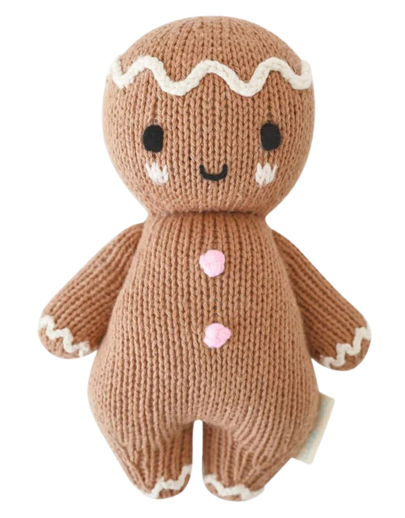 Peluche tricotée à la main de Noël - bonhomme en pain d'épices - Cuddle + kind | Veille sur toi