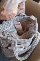 Dans le sac ⚜ DIAP-BAG-GING-BEI Sac à couche - Vichy beige - Dans le sac vendu par Veille sur toi