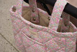 Dans le sac ⚜ STR-ORG-FLO-PINK Sac organisateur pour poussette Mini Mama - Fleurs pétale - Dans le sac x Liberty London vendu par Veille sur toi