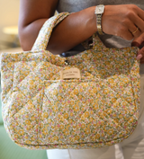 Dans le sac ⚜ STR-ORG-FLO-YEL Sac organisateur pour poussette Mini Mama - Fleurs mimosa - Dans le sac x Liberty London vendu par Veille sur toi