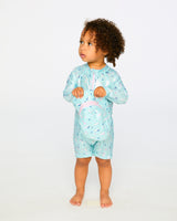 Deux par Deux Baby And Toddler One-Piece Long Sleeve Rashguard Blue Seahorse Print vendu par Veille sur toi