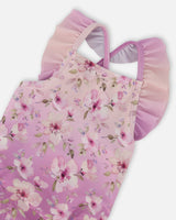 Deux par Deux Baby And Toddler One-Piece Swimsuit Purple Flower Print vendu par Veille sur toi